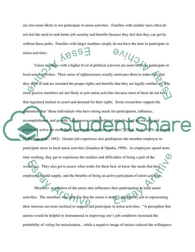 Unions: Member and Leader Attitudes, Behaviors, and Political Activities