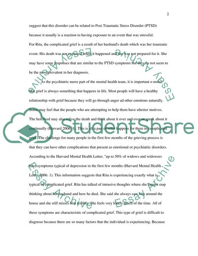 Psychosocial interventions and cognitive behavioural therapy. A Case Study