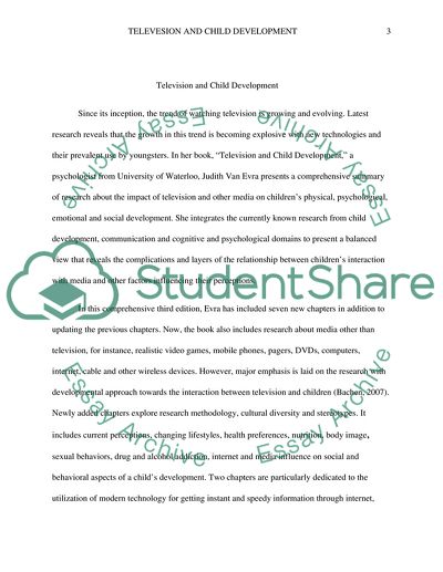 Television and Child Development by Van Evra