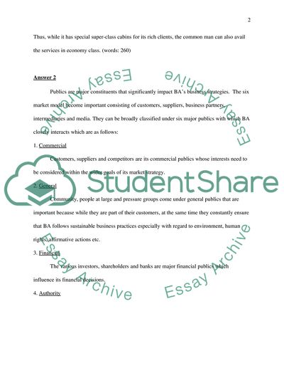 Marketing exam model answer