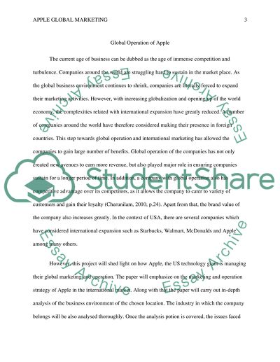 Global Operation of Apple