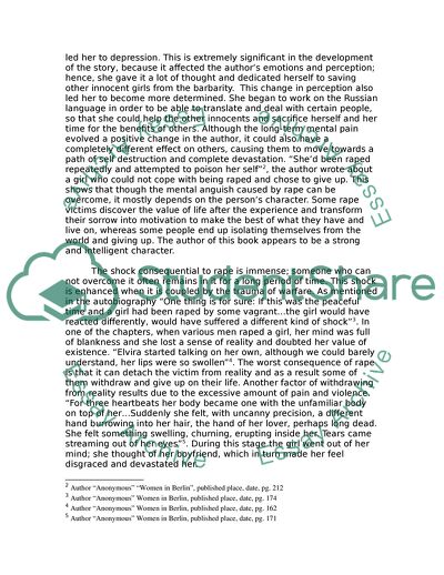 Rape as a Weapon of War