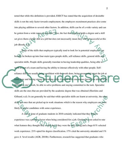 Developing Employability Skills to Achieve Graduate Job