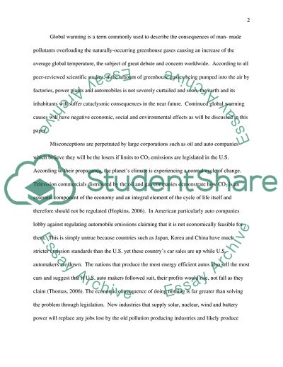 Climate Change Cause and Effect