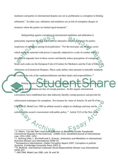 The Problem of Corruption in International Mediation