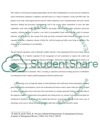 Richard Dafts Organization Theory