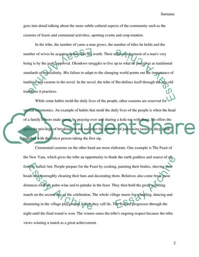 Tribal customs of the Ibo (Igbo) people