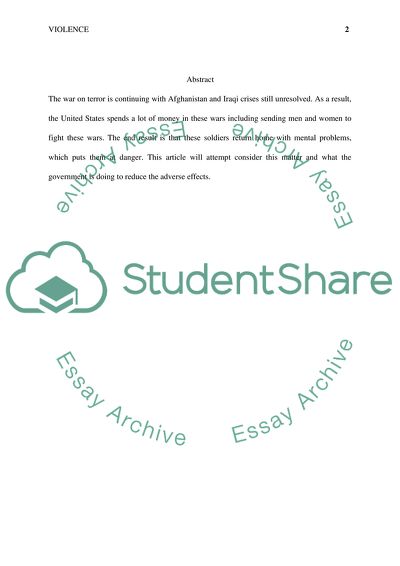 Epidemiology of Violence in the United States Military