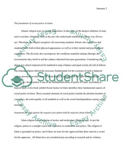 Social Justice in Islam