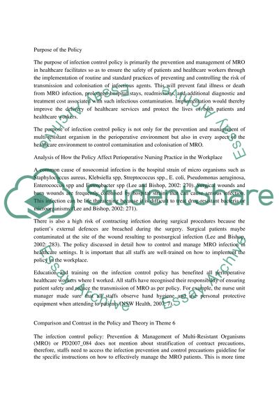 Prevention and Management of Multi-Resistant Organisms