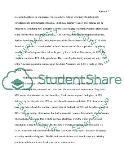 Domestic Violence or Ethnic Barriers