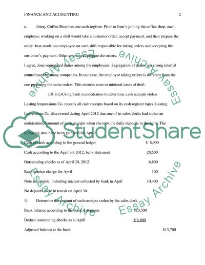 Finance and Accounting