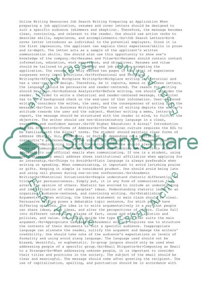 Online Writing Resources