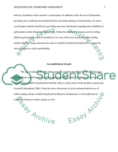 Milestone One: Internship Assignment