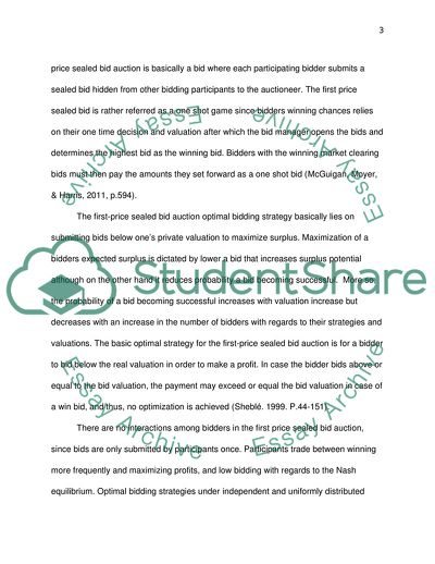 Optimal Bidding Strategies