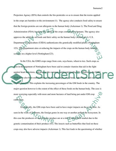 Genetically Modified Foods in America