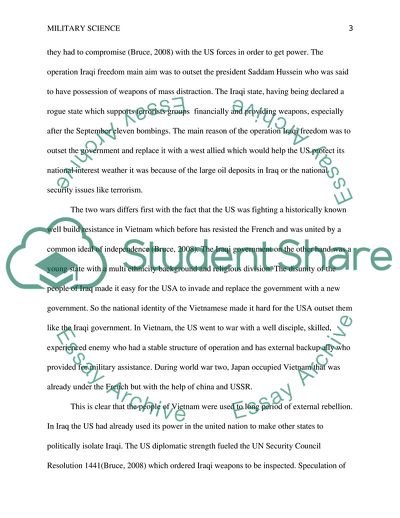 Compare and Contrast the Vietnam War and Operation Iraqi Freedom