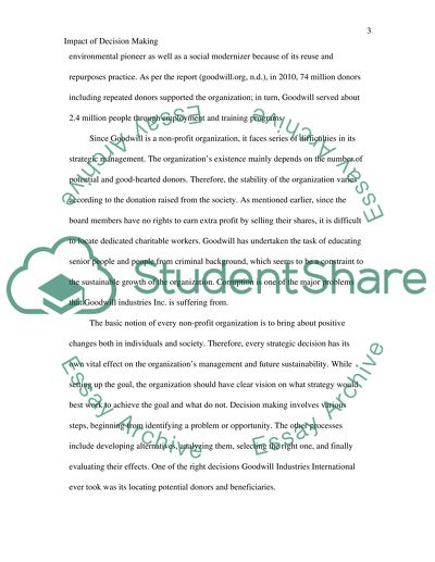 Not-For-Profit Decisions