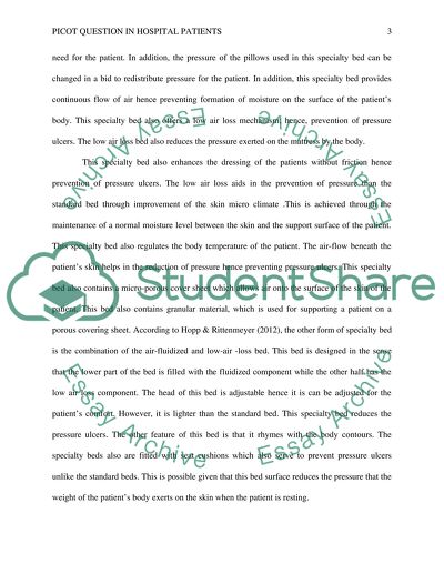 Picot Question In Hospital Patients