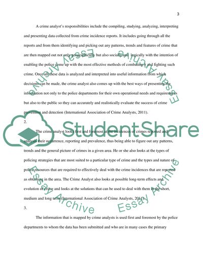 Crime Analyst and Crime Analysis Tools