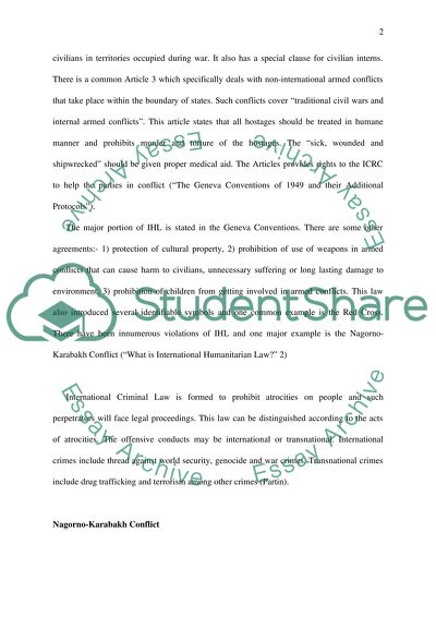 Nagorno Karabakh Conflict - Law and War