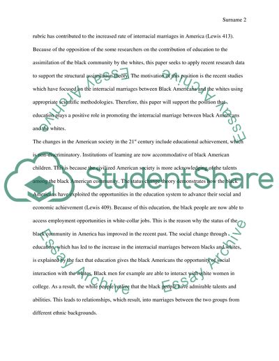 Increases in Black & White Interracial Marriage in America and the Role of Higher Education