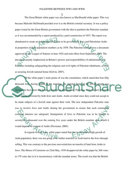 Palestine between WWI and WWII