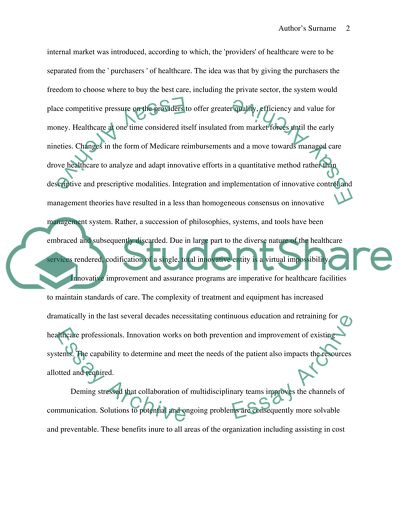 Innovation in Healthcare Practice