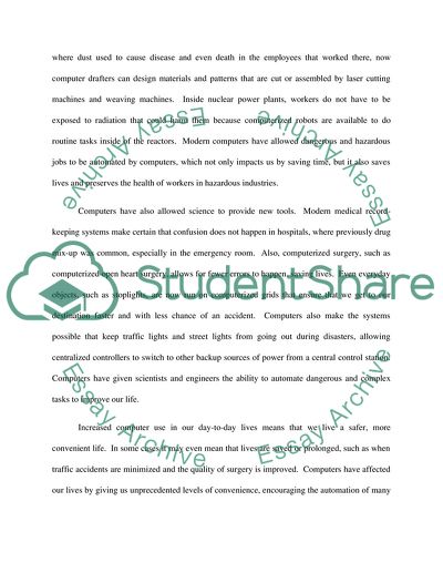 The ways in which computers have affected our lives