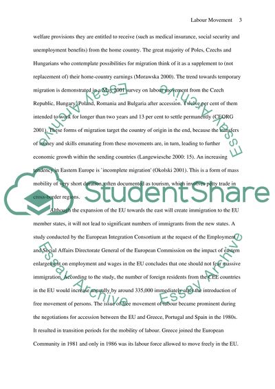 European Union and Free Movement of Labour