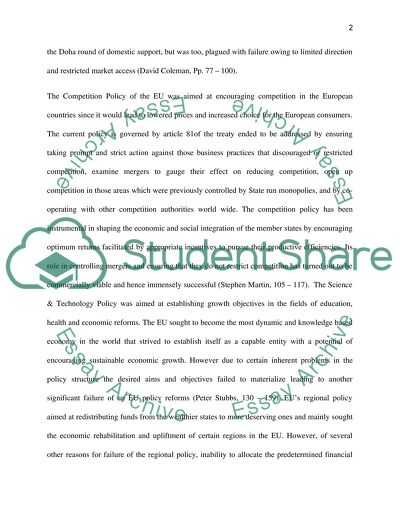 Major Policies in the European Union