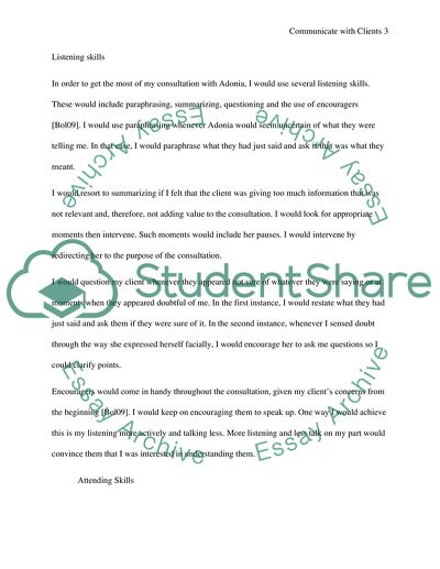 Communication with Clients