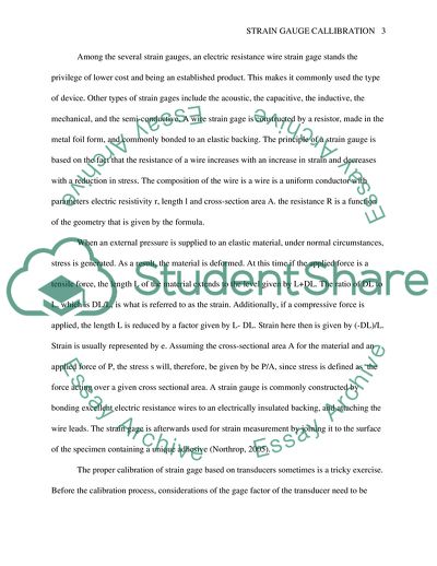 Strain Gauge Calibration