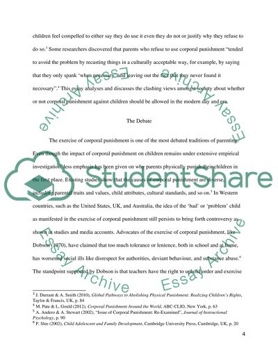 Corporal Punishment: A Cultural and Legal Dilemma