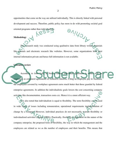 Public Policy in Developing Society Goals