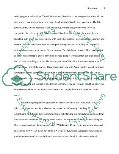 Liberalism Is the Freedom of Making Choices