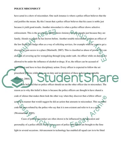 An Incident of Police Misconduct From a News Source