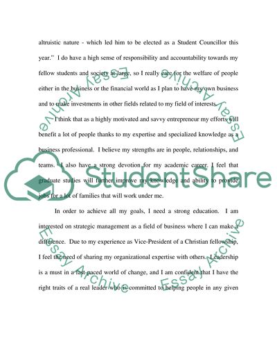 Business graduate studies