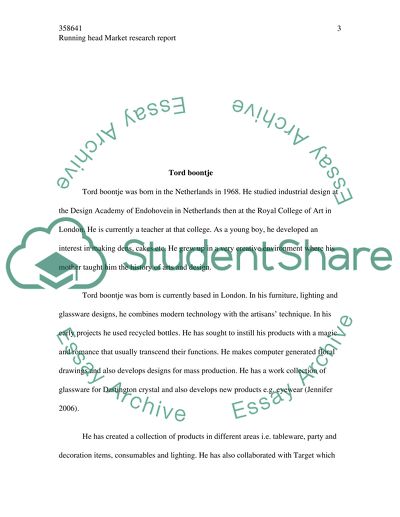 Design market research report