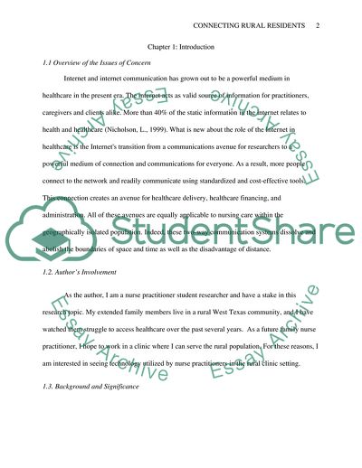 Connecting Rural Residents to the Nurse Practitioner via Two-Way Technology