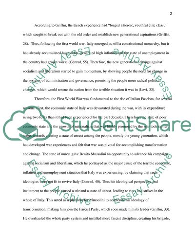 How World War I Contributed to Italian Fascism