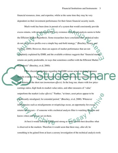 Financial Institutions and Instruments