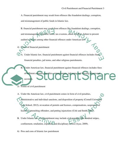 Punishment compare btween islamic law and american law