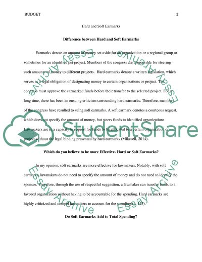 Difference between Hard and Soft Earmarks