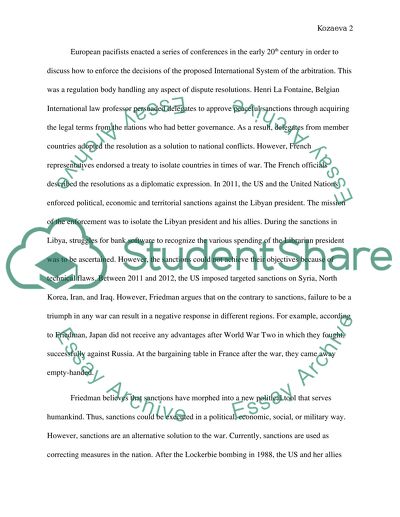 The United States Sanctions against Iraq