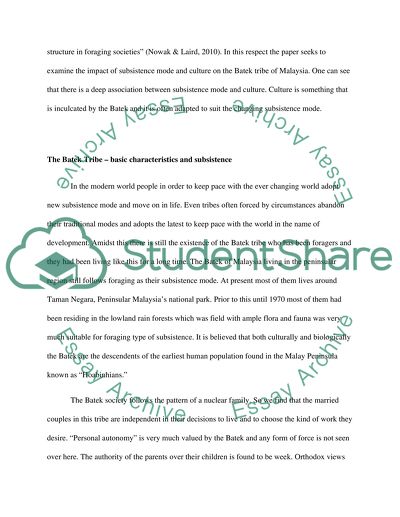 Batek Tribe of Malaysia