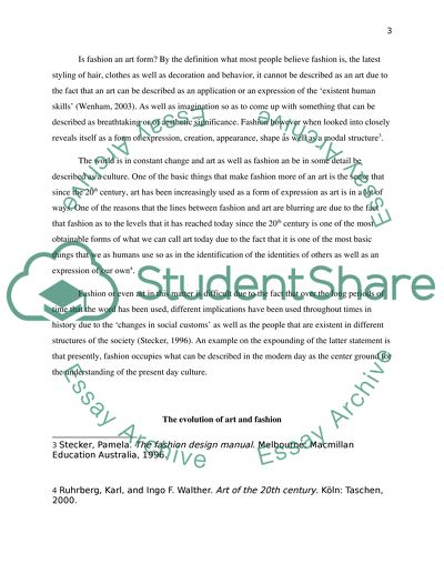 Fashion and art in the last decades of the twentieth century