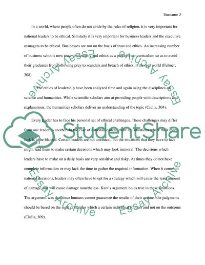 Contemporary Ethical Challenges and Leadership