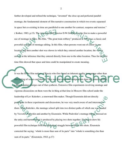 Sergei Eisensteins Theory of Montage