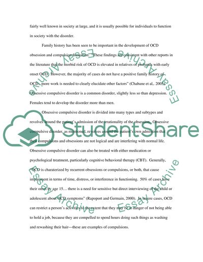 Obsessive-Compulsive Disorder